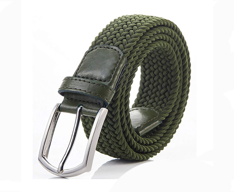 The ArmyGreen Braided Elastic Belt 